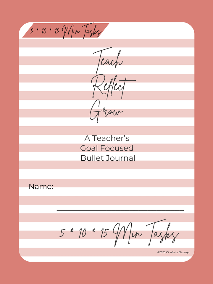 5, 10, 15-Minute Task List | Digital & Printable Bullet Journal product image (1)