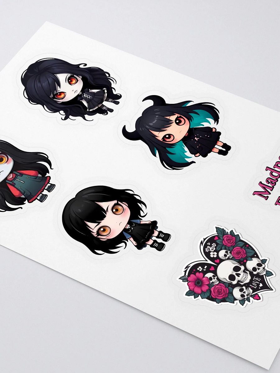 Chibi Emo Girl Sticker Sheet - Collector's Sticker Pack product image (3)