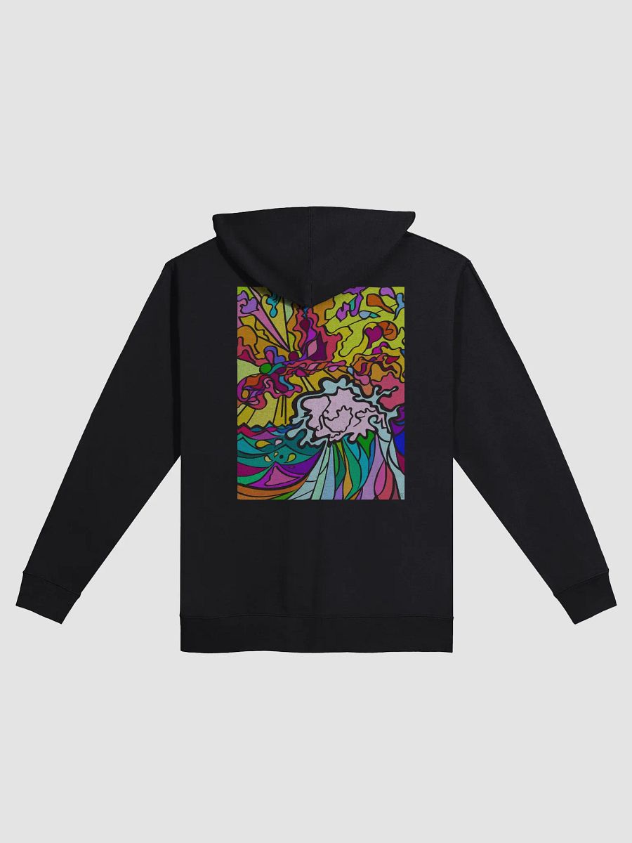Vibrant Mosaic Zip-Up Hoodie - Wave at Sunset product image (5)
