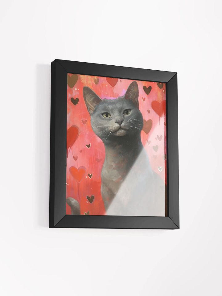 Smug Love - Framed Matte Cat Poster product image (2)