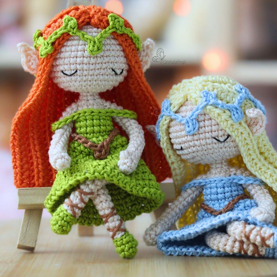 Amigurumi Pattern: Forest Magic Elf Elyndra & Lunithiel- Crochet Amigurumis Doll Pattern (digital download) product image (8)