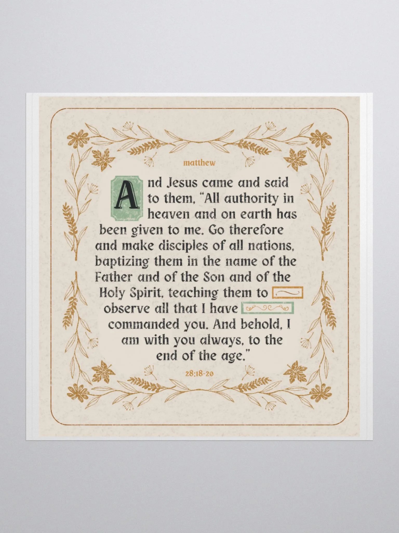 Matthew 28 Sticker product image (1)