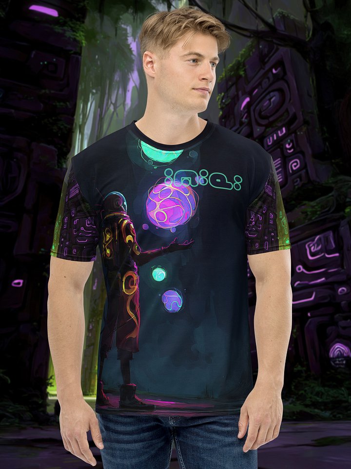 Neon Oracle – Futuristic Cyberpunk Glow T-Shirt product image (1)