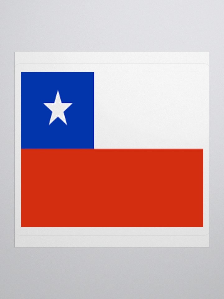 Chile Flag Sticker | White Star Design | Durable Vinyl | 3 Sizes product image (3)