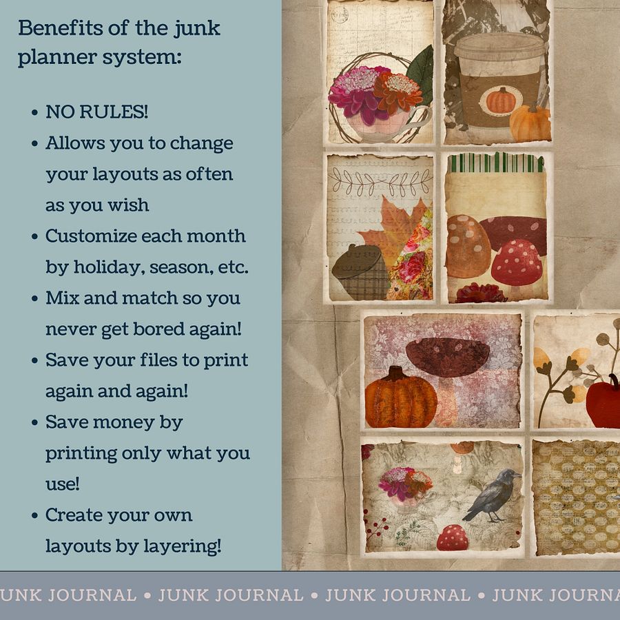 October Aesthetic - Printable Journal Cards V1 product image (3)