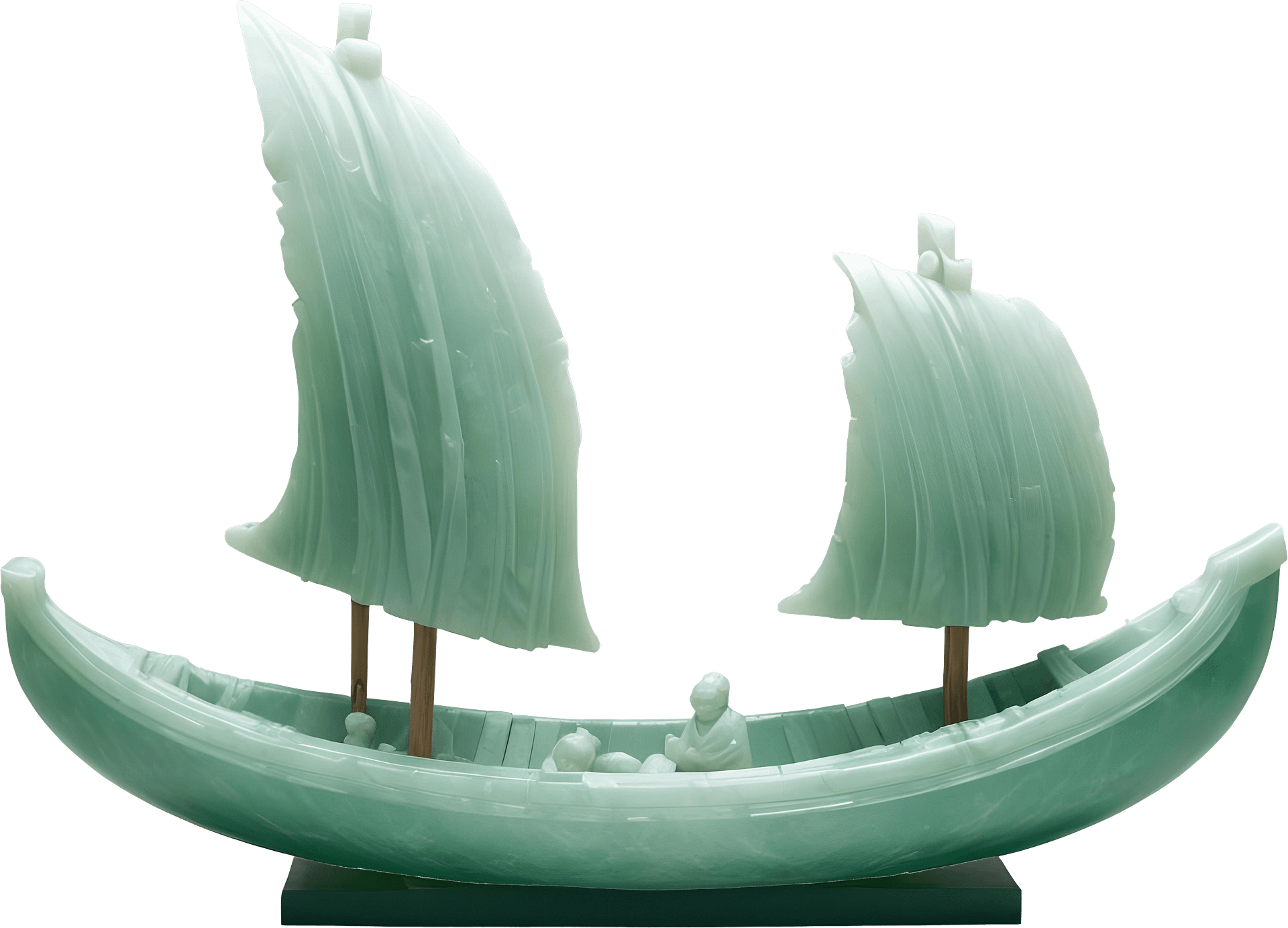 Jade Signature – Jade Sailboat Sculpture PNG product image (1)
