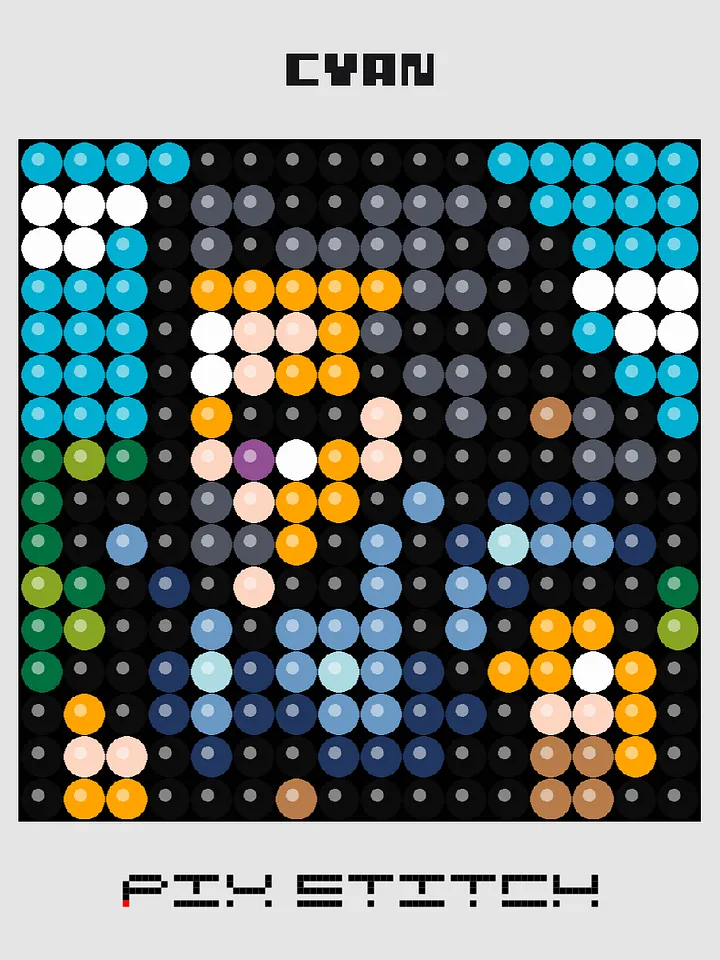 Cyan Pixel Art product image (1)