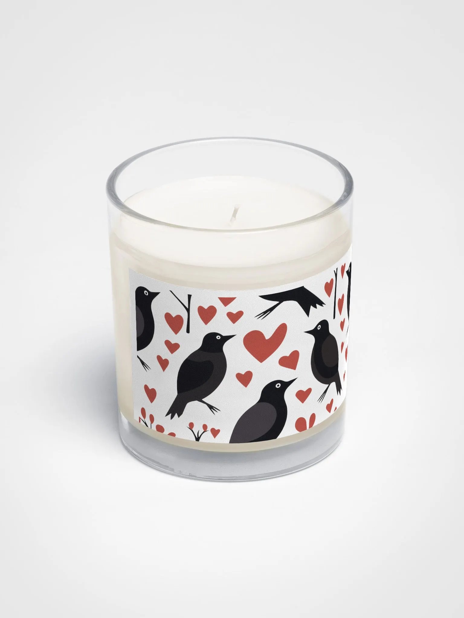 🌙 Enchanting Black Birds & Red Hearts Soy Candle 🕯️ product image (2)