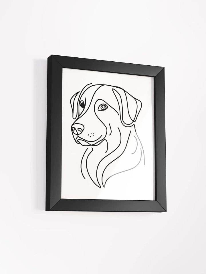Minimalist Dog Line Art - Framed High-Quality Matte Poster product image (50)