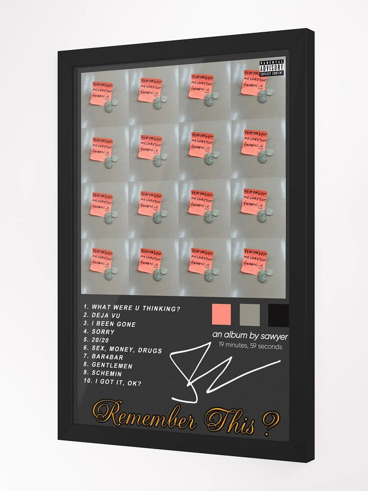 "remember this?" album poster product image (3)