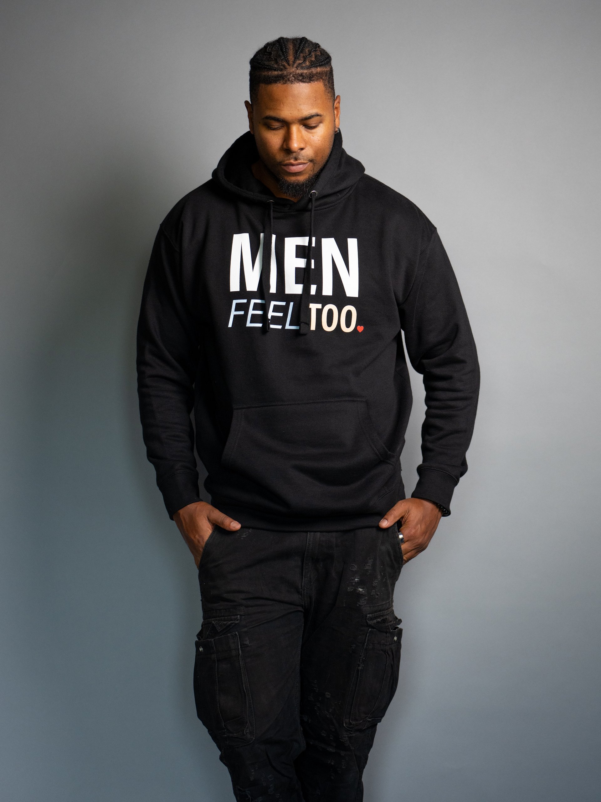 Men Feel Too Hoodie (Dark) product image (3)