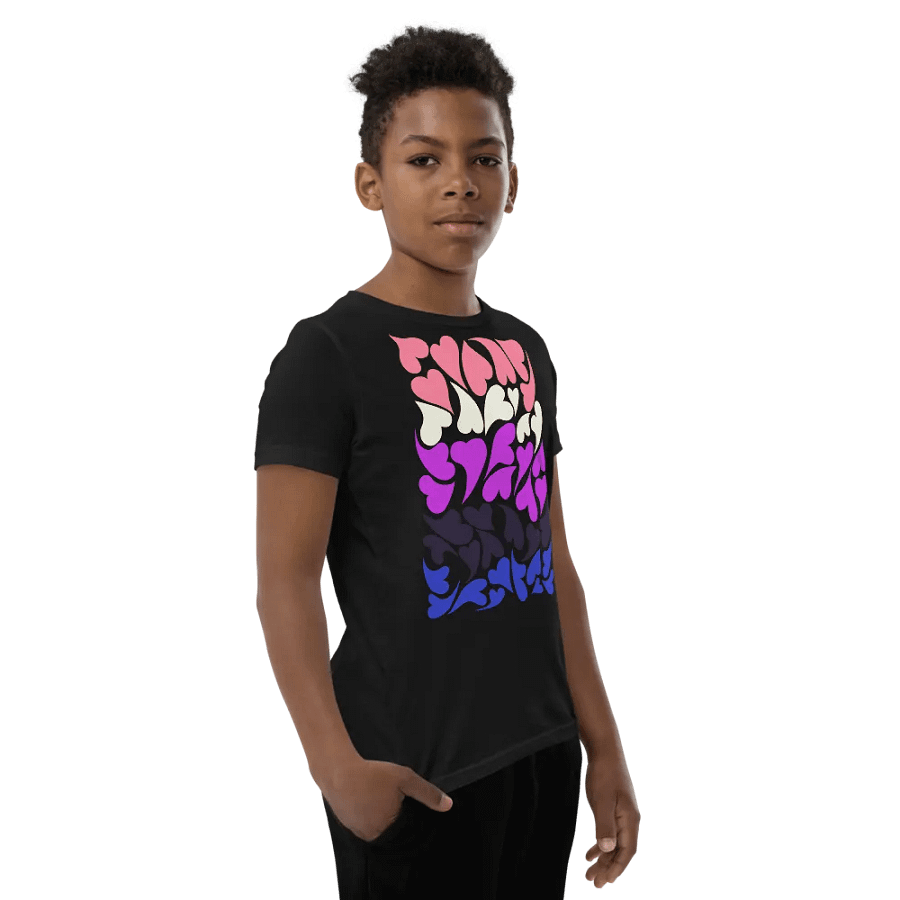 Nestled PRIDE Genderfluid T-shirt (Youth) product image (12)