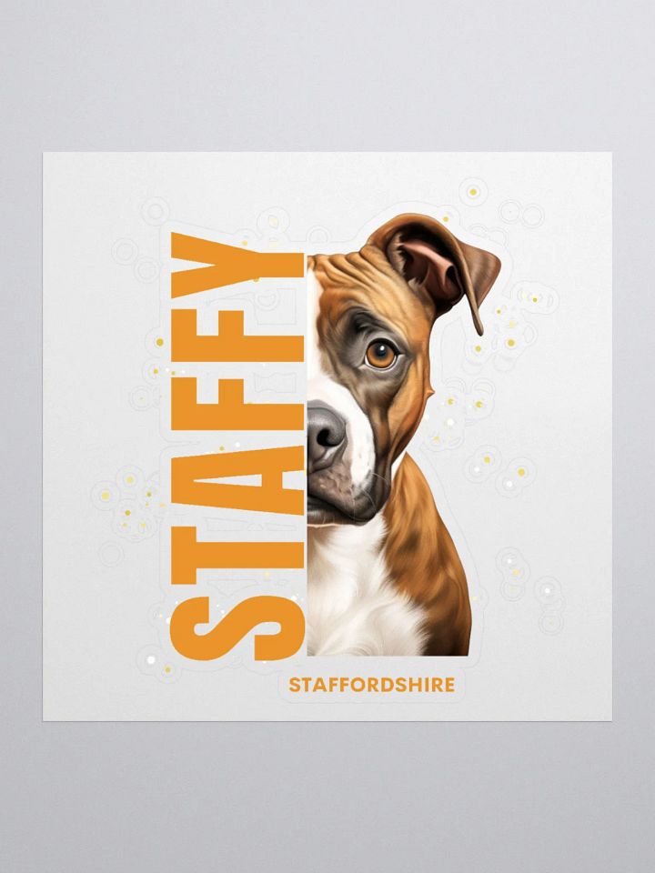 Half Face Staffy Sticker product image (2)