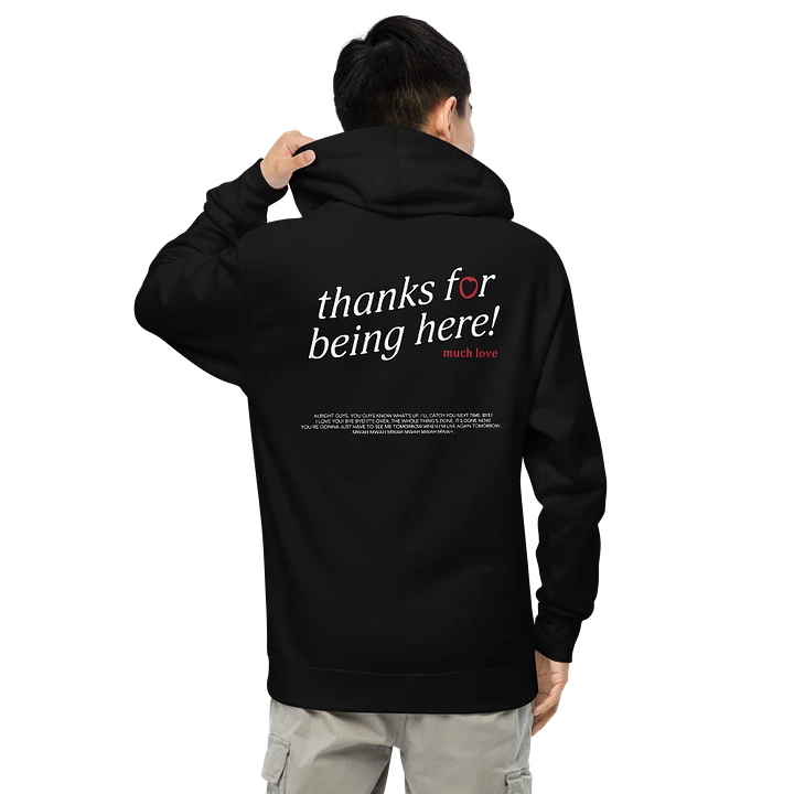 Premium Thanks For Being Here (Red) Embroidered Hoodie product image (1)