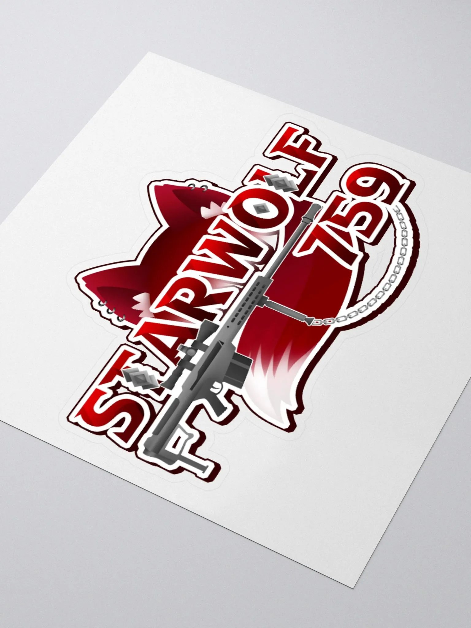 StarWolf759 logo kiss cut sticker product image (3)