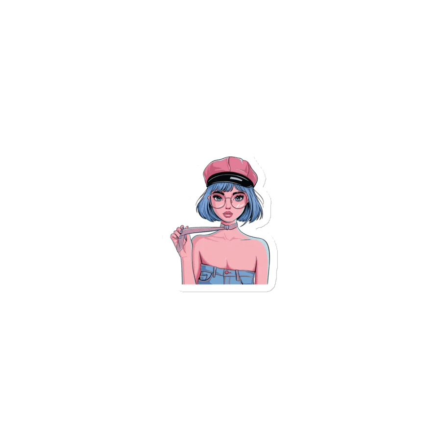 Whimsical Blue Hair Beret Magnet Set product image (1)