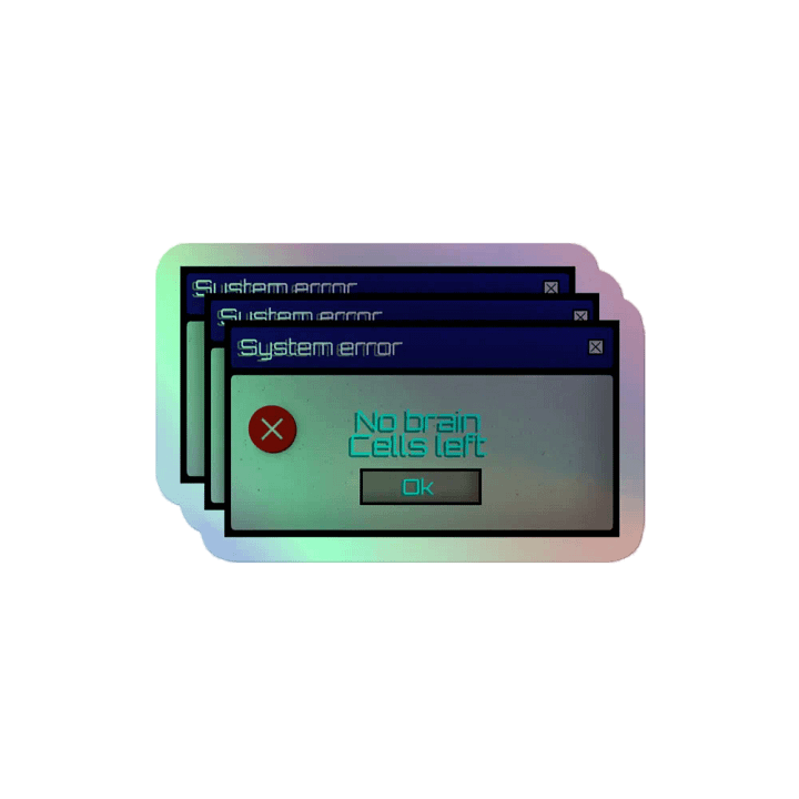 Brain Error Holographic Sticker product image (2)
