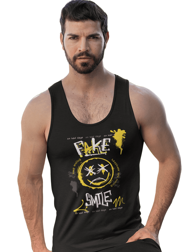 Fake Smile | Jersey Tank by Bella+Canvas product image (1)