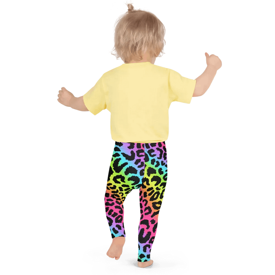 Colorful Spring Leggings for Girls with Leopard print product image (4)