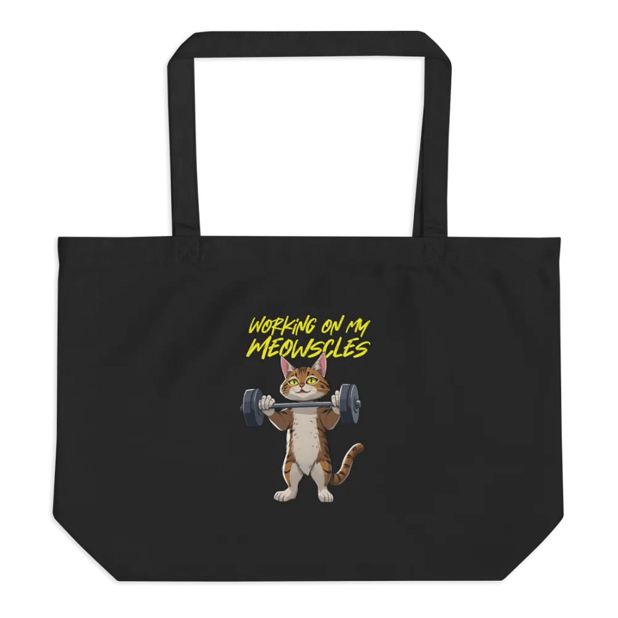 working on my meowscles gym bag product image (1)