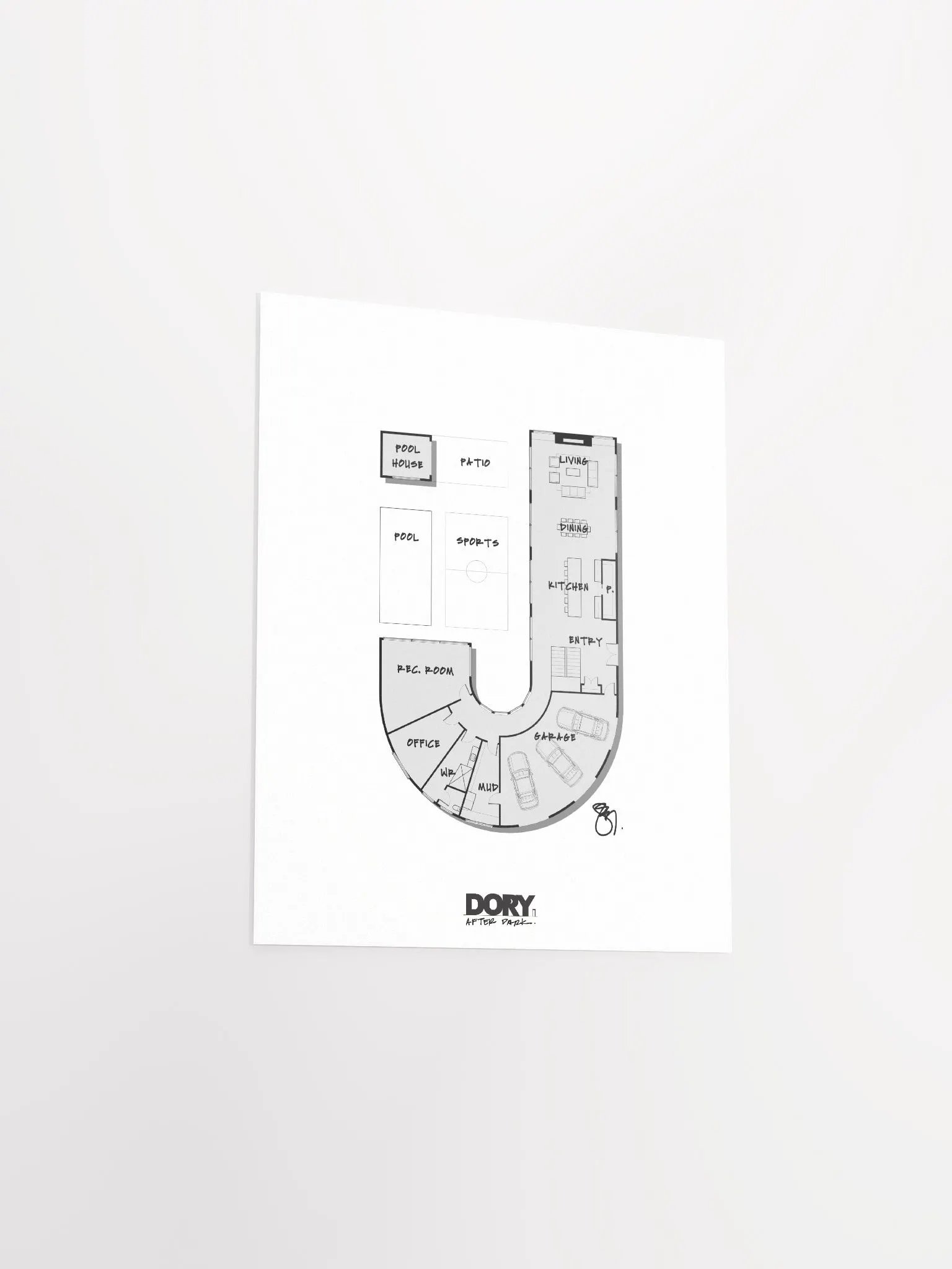 Alphabet Floor Plan Poster - J product image (3)