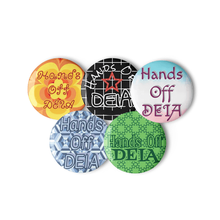Hands Off DEIA, HOD, Pin Buttons product image (3)