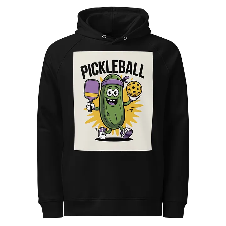 "Dill With It Pickleball Hoodie – Funny Pickle Character Sportswear" product image (1)