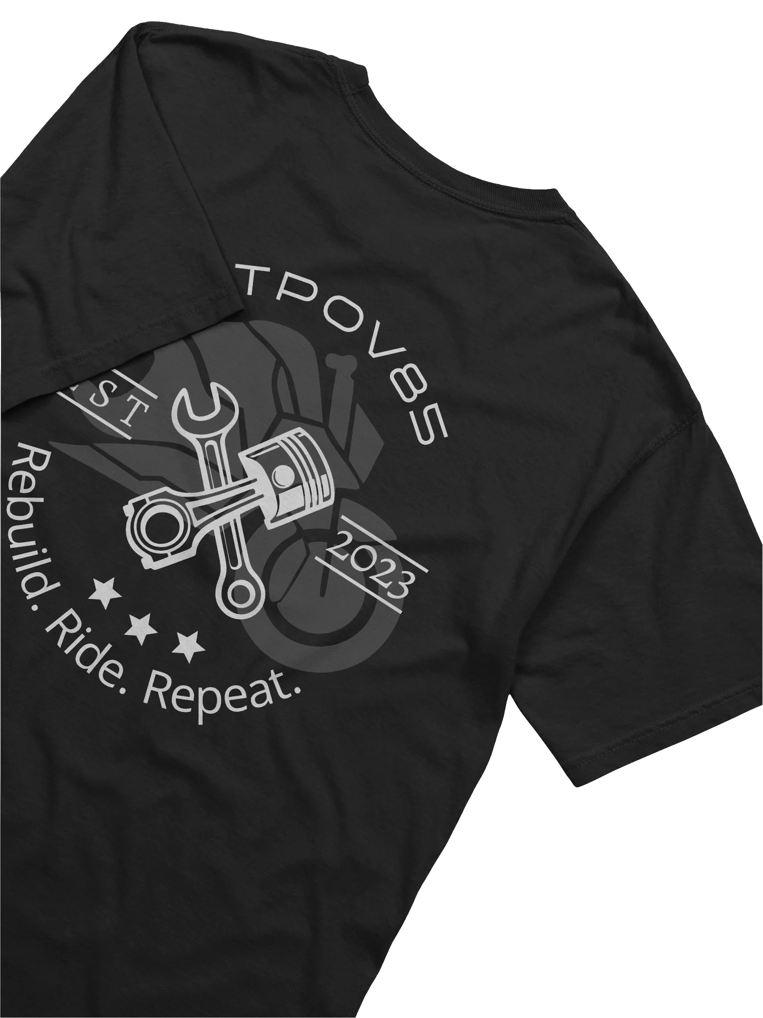 Rebuild. Ride. Repeat. Style 2, Black T-Shirt product image (6)