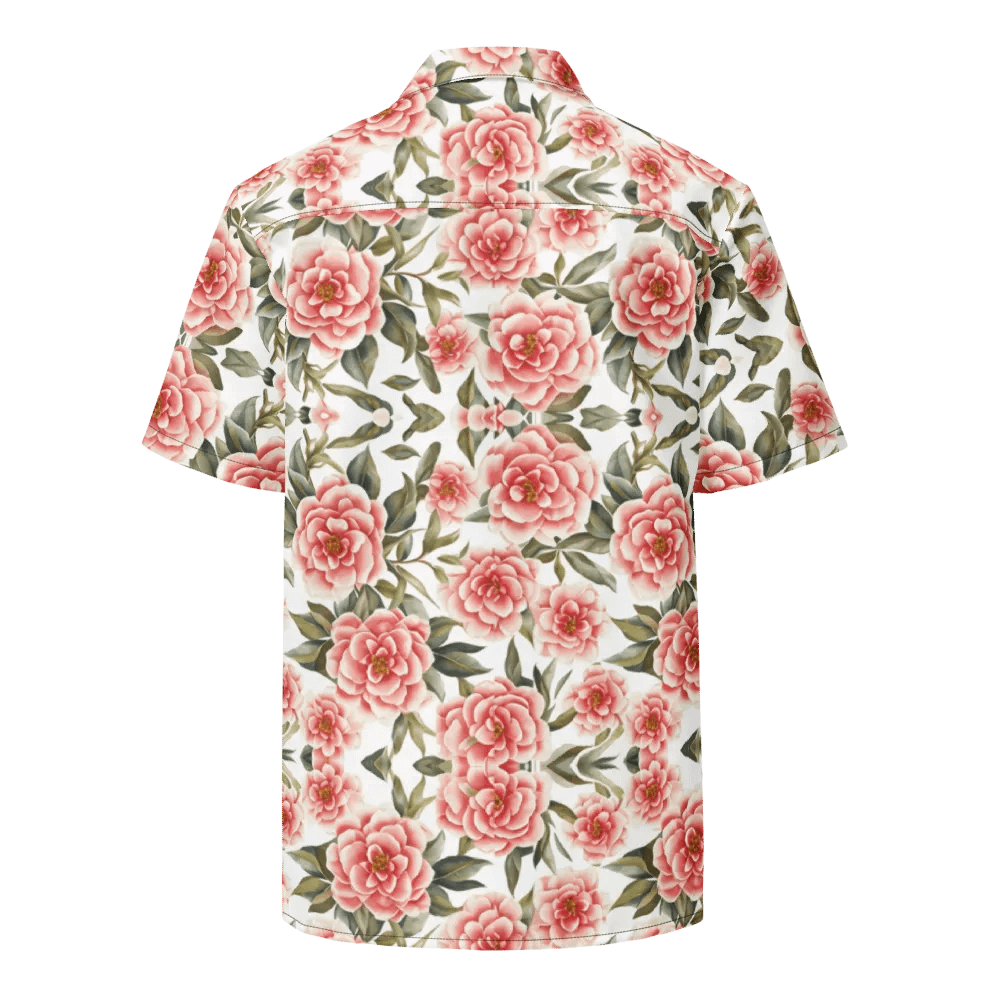 Floral Pattern Camellia Flowers Hawaiian Shirt product image (2)