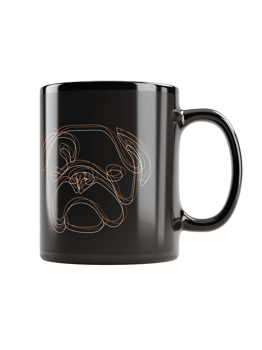 Pug Portrait Black Glossy Mug product image (2)