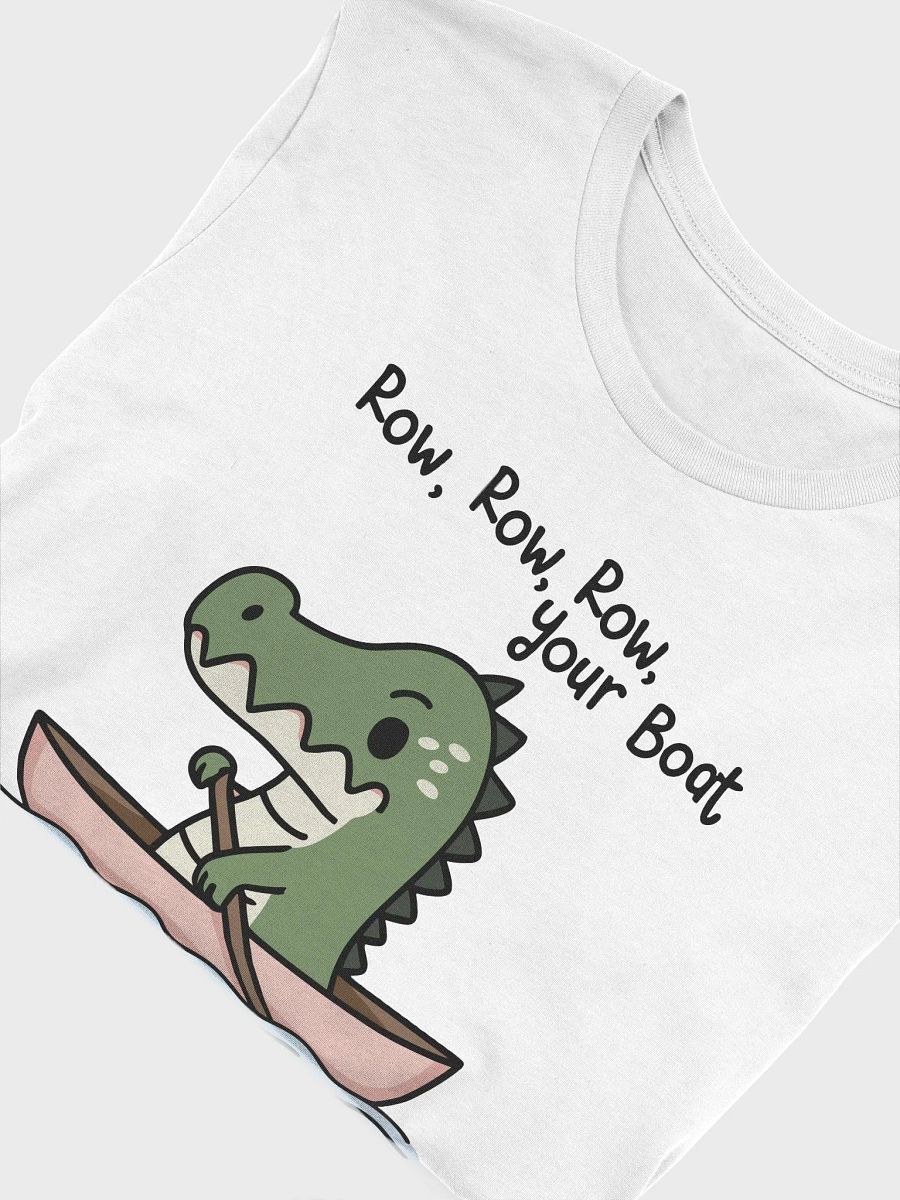 Cute Crocodile Row Row Your Boat T-Shirt, Fun Kids T-Shirt, Unique Graphic Tee, Cartoon Crocodile Shirt, Adorable Boat Design Classic Tee product image (30)