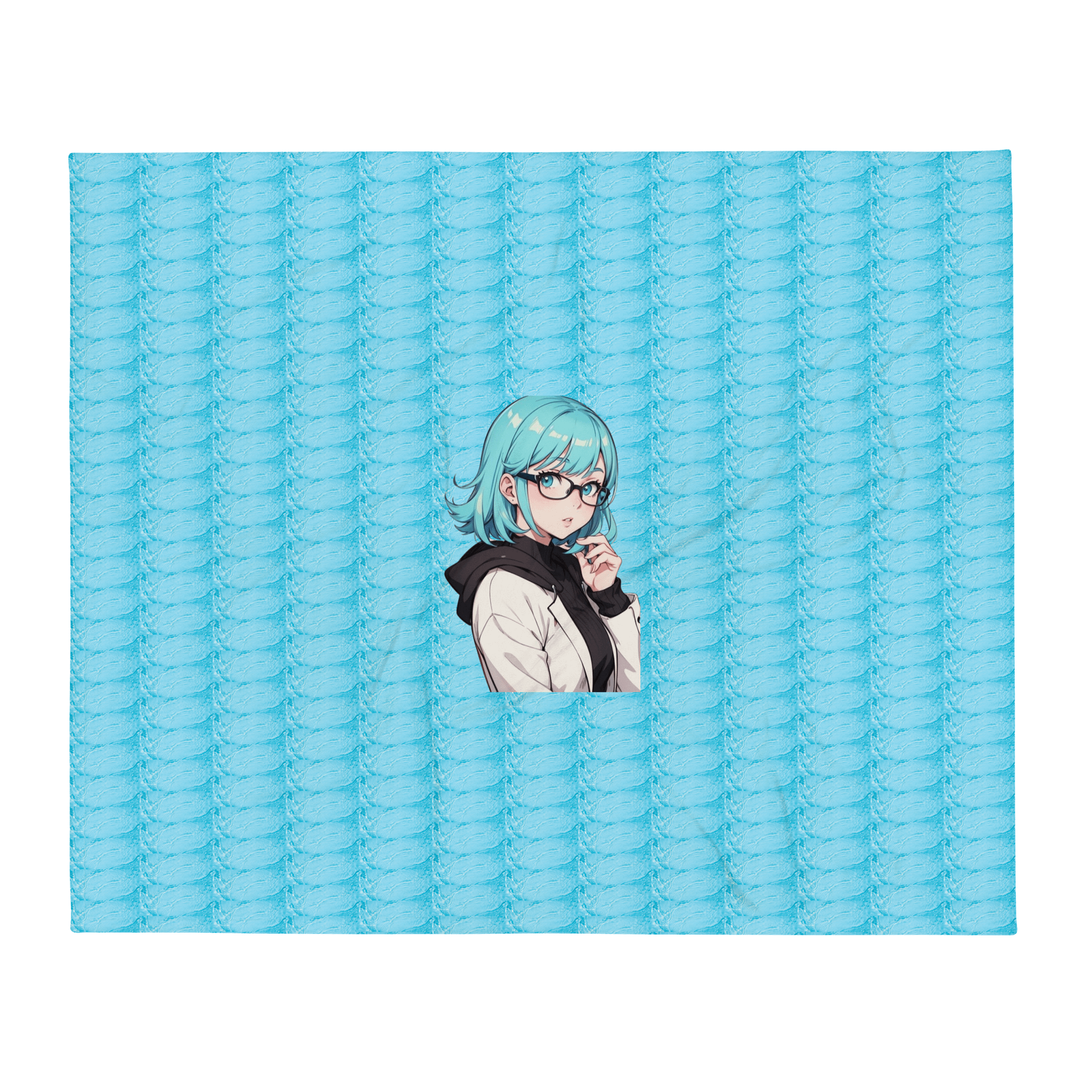 (Aqua WAIFU) K Throw Blanket product image (1)