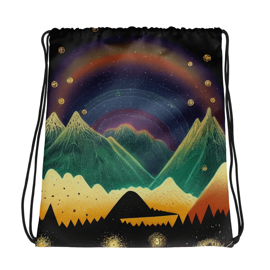 Celestial Peaks Drawstring Backpack product image (1)