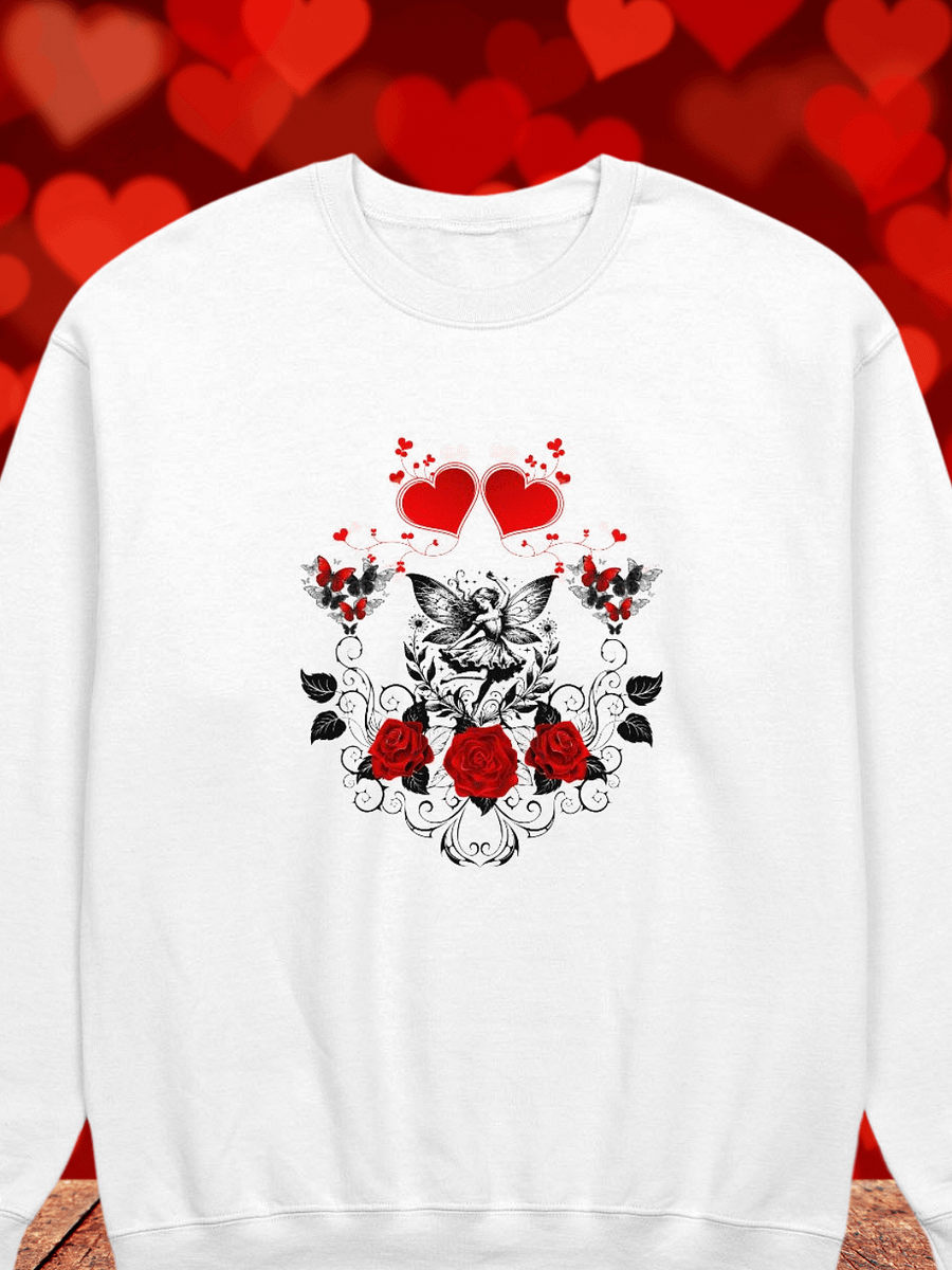 Gothic Hearts, Roses & Butterflies Sweatshirt product image (2)