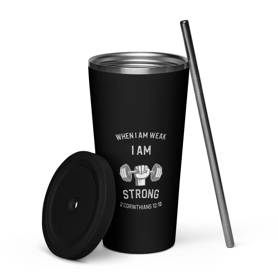 I Am Strong 20 oz. Isolated Cup: Black product image (5)