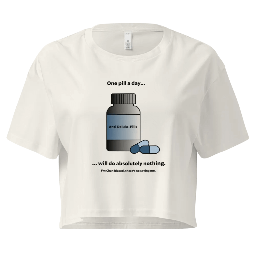 Anti-Delulu Pills | Chan Biased Crop Top product image (4)