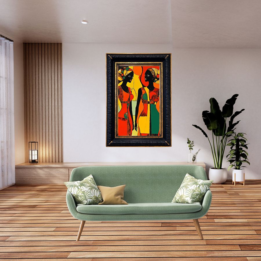Tea Time Black Woman Printable Wall Art, Black Girl Bathroom Wall Art product image (2)