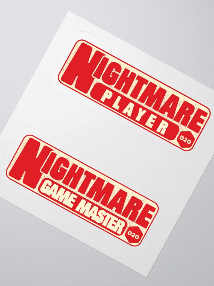 Nightmare Player | Nightmare GM 3" Stickers product image (2)