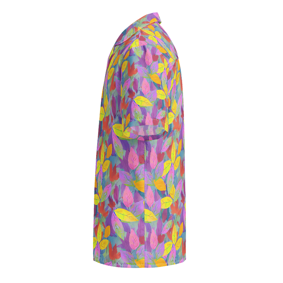 Yellow Pink Leaves Hawaiian Shirt product image (3)