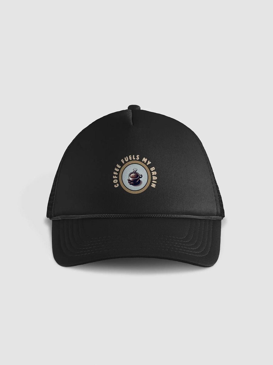 Steamy Brew Trucker Hat | Coffee fuels my brain. product image (2)