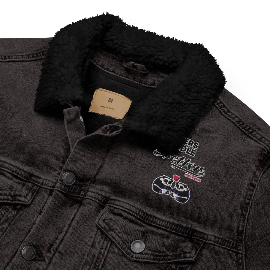 Gamers Cuddle Better Sherpa Denim Jacket product image (6)