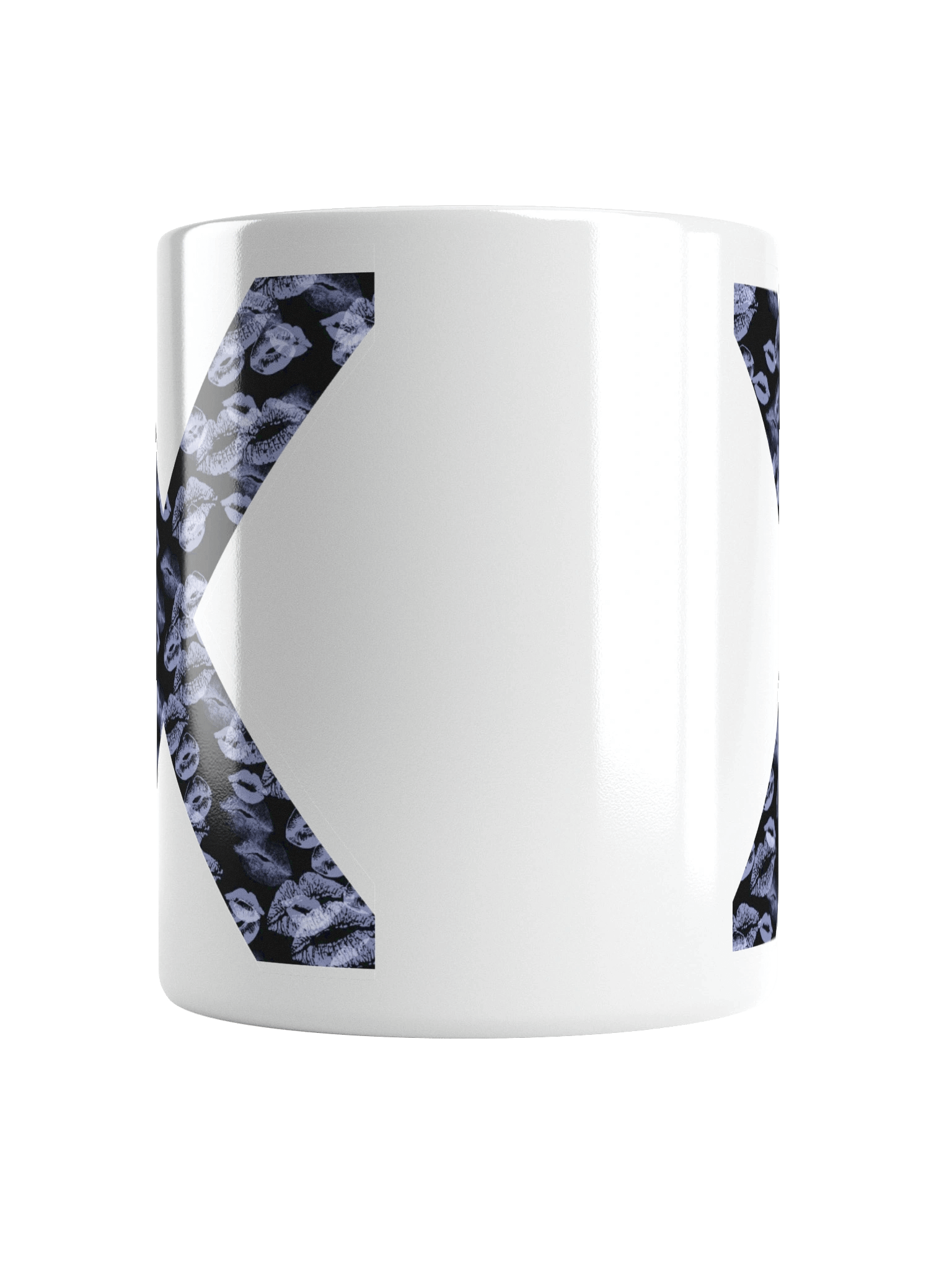 Black X Light Blue Lipstick Kisses | Glossy White Mug product image (15)
