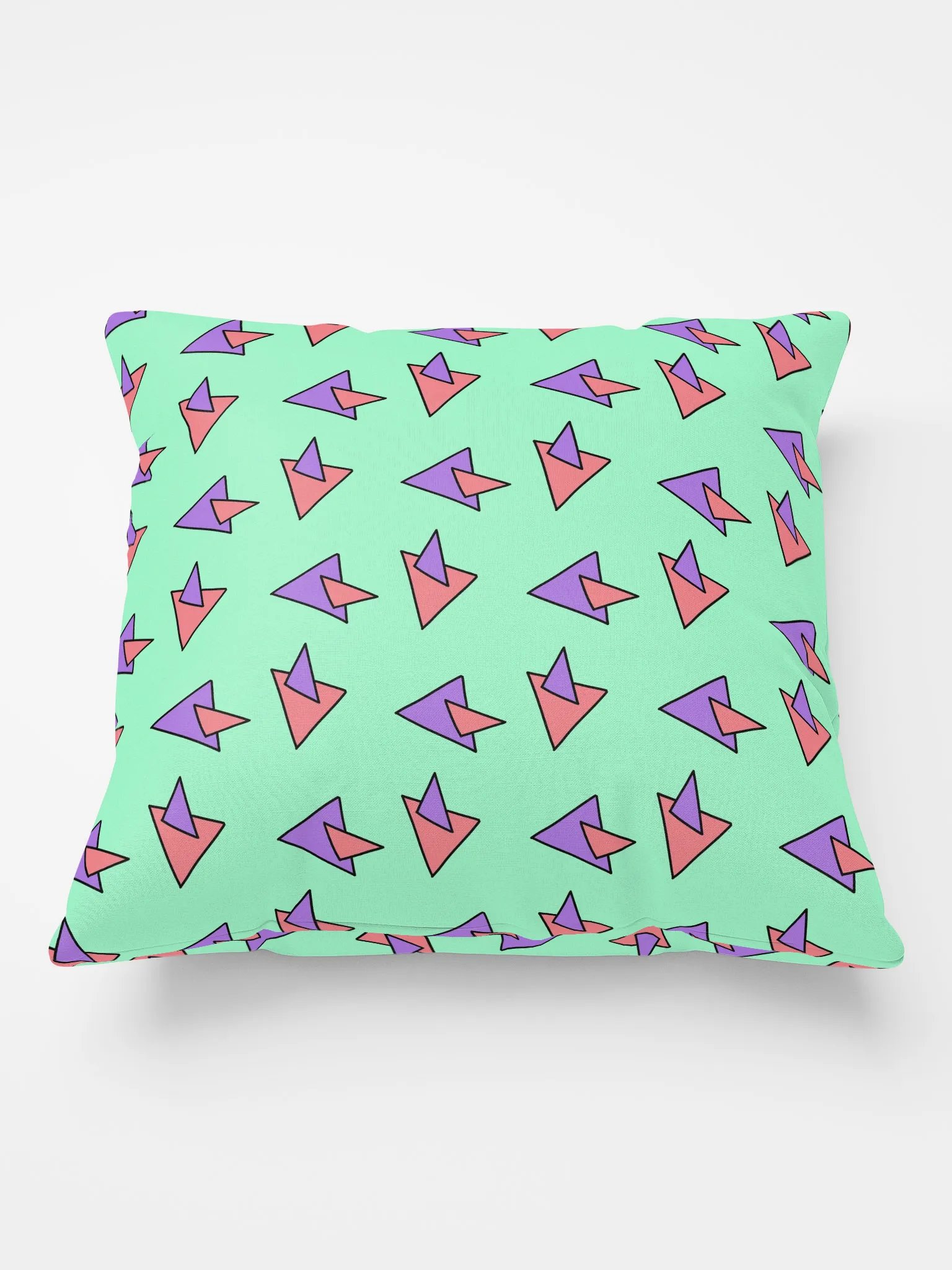 Modern Memphis Throw Pillow - Green product image (1)