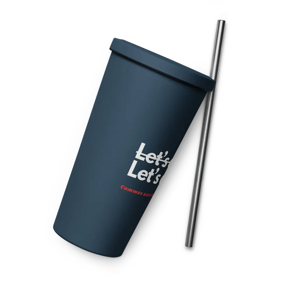 Commas Save Lives - tumbler w/straw product image (9)