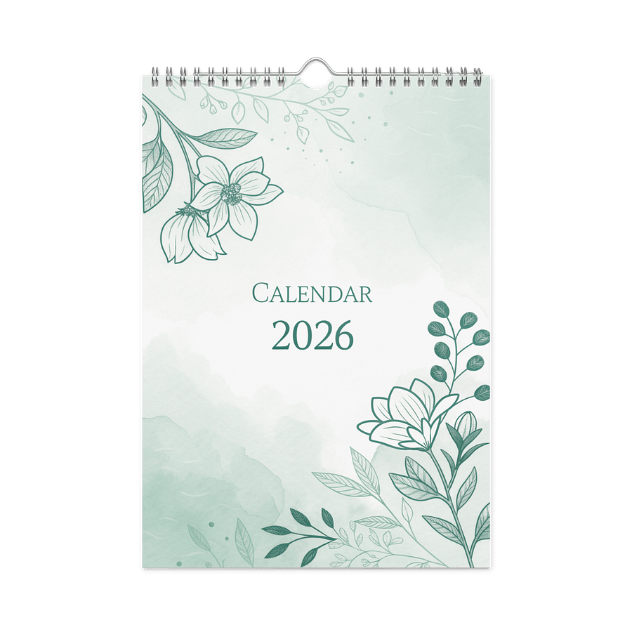 FLORAL INSPIRATIONAL QUOTES WALL CALENDAR 2026 product image (3)