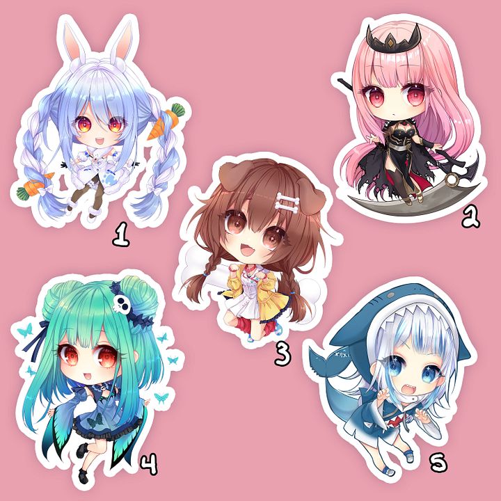 Hololive Vinyl Stickers product image (1)