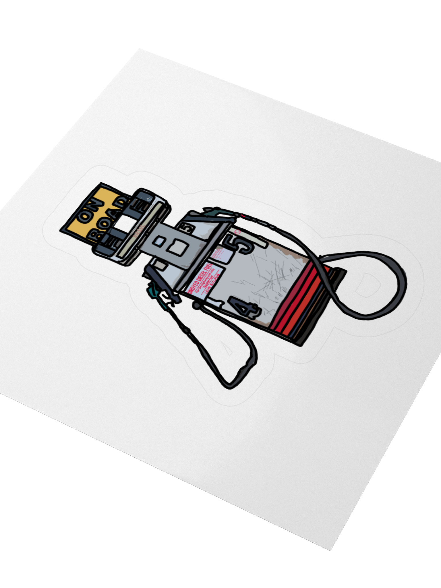 On Road Gas Pump Kiss Cut Stickers product image (8)