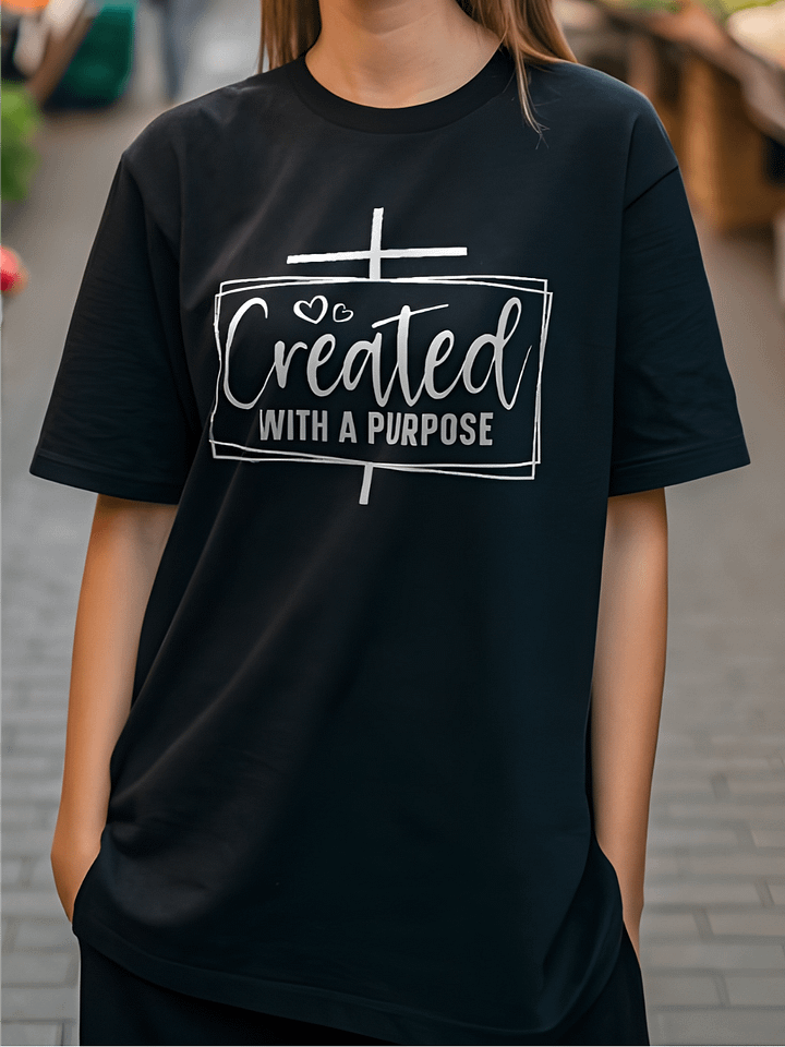 Created With a Purpose - Women's Black T-Shirt product image (1)