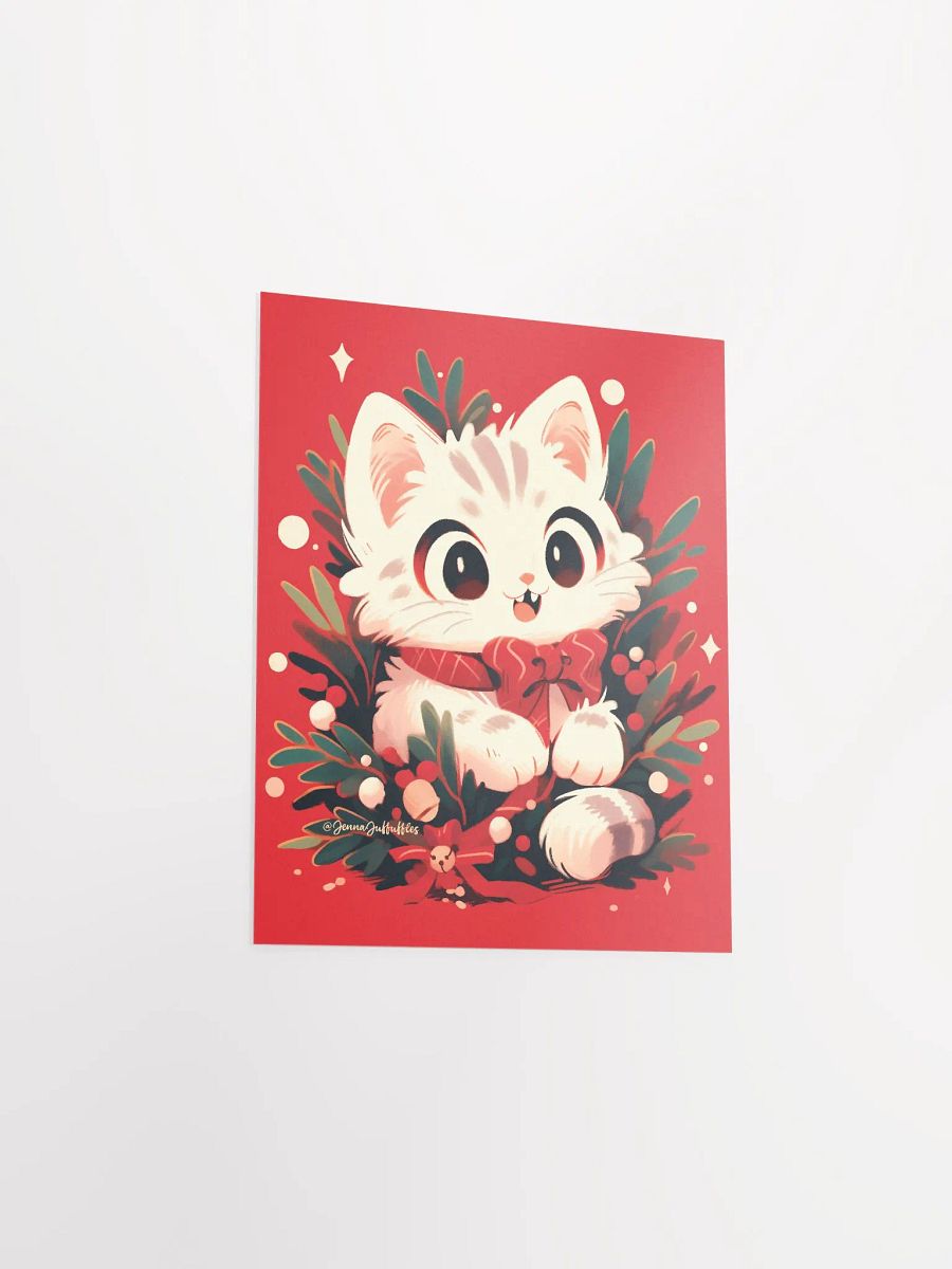 Holiday Holly Cat | Matte Paper Print product image (4)
