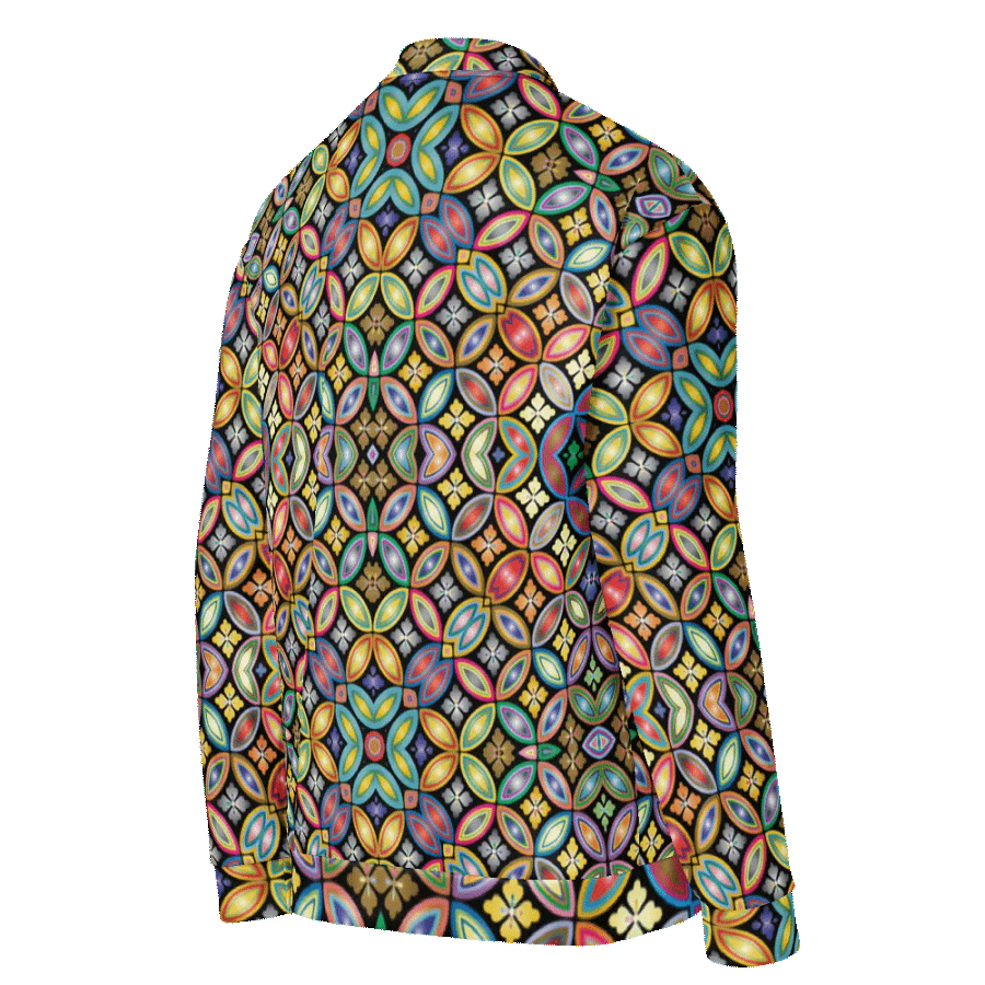 Batik Kawung Purple Bomber Jacket product image (4)